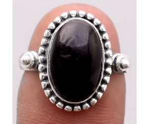 Natural Tektite Cab - Greek Ring size-7 SDR131270 R-1071, 9x14 mm