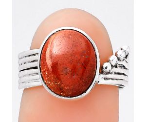 Natural Red Moss Agate Ring size-7 SDR132915 R-1492, 9x11 mm