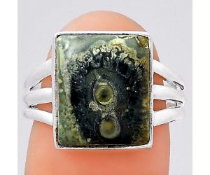 Natural Star Galaxy Jasper Ring size-8 SDR132962 R-1003, 11x14 mm