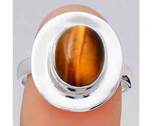 Natural Tiger Eye - Africa Ring size-8 SDR133034 R-1082, 9x11 mm