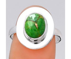 Copper Green Turquoise - Arizona Ring size-8 SDR133046 R-1082, 8x10 mm