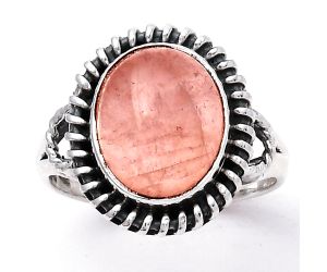 Natural Rose Quartz - Madagascar Ring size-7.5 SDR133175 R-1279, 10x12 mm