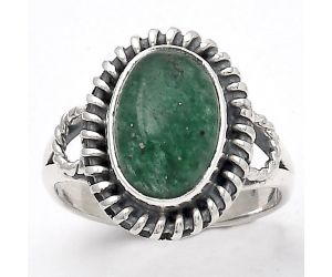 Natural Green Aventurine Ring size-7 SDR133194 R-1279, 8x12 mm