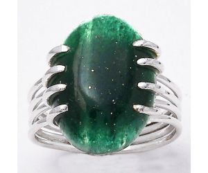 Natural Green Aventurine Ring size-7 SDR133342 R-1259, 13x18 mm