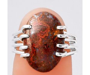 Natural Red Moss Agate Ring size-7 SDR133351 R-1259, 12x17 mm