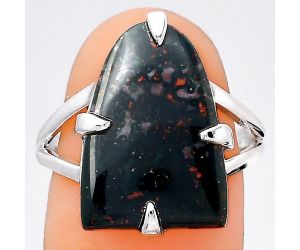 Natural Blood Stone - India Ring size-7.5 SDR133436 R-1305, 13x18 mm