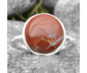 Natural Red Moss Agate Ring size-8 SDR134531 R-1001, 12x12 mm