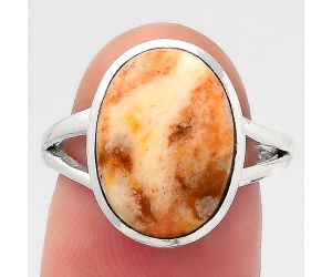 Natural Coral Jasper Ring size-7 SDR139421 R-1005, 11x15 mm