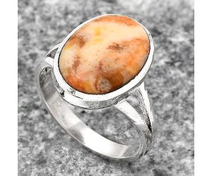 Natural Coral Jasper Ring size-7 SDR139421 R-1005, 11x15 mm