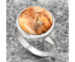 Natural Coral Jasper Ring size-8 SDR139436 R-1005, 14x14 mm