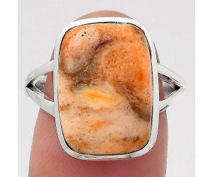 Natural Coral Jasper Ring size-8 SDR139446 R-1005, 12x16 mm