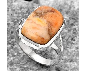 Natural Coral Jasper Ring size-8 SDR139446 R-1005, 12x16 mm