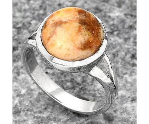 Natural Coral Jasper Ring size-7 SDR139455 R-1005, 11x11 mm