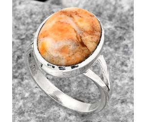 Natural Coral Jasper Ring size-8 SDR139458 R-1005, 12x16 mm