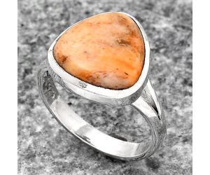 Natural Coral Jasper Ring size-7 SDR139459 R-1005, 12x12 mm