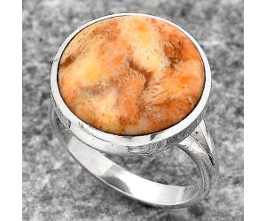 Natural Coral Jasper Ring size-8 SDR139471 R-1005, 16x16 mm