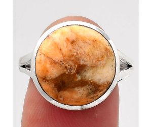 Natural Coral Jasper Ring size-8 SDR139486 R-1005, 14x14 mm