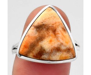 Natural Coral Jasper Ring size-8.5 SDR139550 R-1005, 16x16 mm