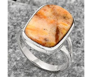 Natural Coral Jasper Ring size-8 SDR139647 R-1005, 13x18 mm