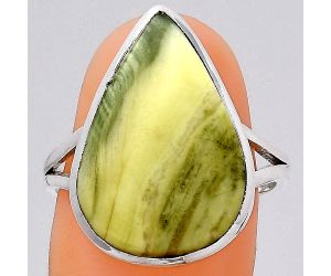 Natural Serpentine Ring size-8.5 SDR139687 R-1005, 14x20 mm