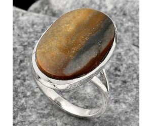 Natural Polygram Jasper Ring size-9 SDR139691 R-1005, 15x23 mm