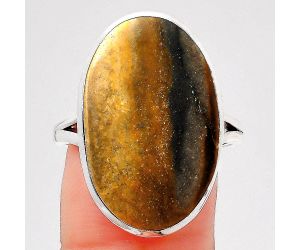 Natural Polygram Jasper Ring size-9 SDR139691 R-1005, 15x23 mm