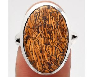 Natural Coquina Fossil Jasper - India Ring size-7 SDR139807 R-1005, 14x21 mm