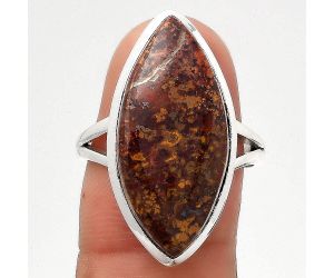 Natural Rosetta Picture Jasper Ring size-8 SDR139817 R-1005, 12x26 mm