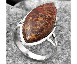 Natural Rosetta Picture Jasper Ring size-8 SDR139817 R-1005, 12x26 mm