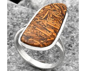 Coquina Fossil Jasper - India Ring size-7.5 SDR139839 R-1005, 11x24 mm