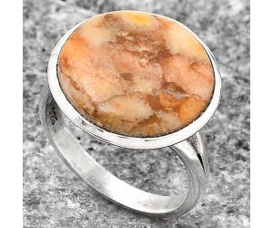 Natural Coral Jasper Ring size-8.5 SDR139845 R-1005, 16x16 mm