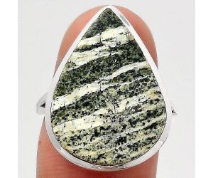 Natural Chrysotile Ring size-7.5 SDR139888 R-1005, 16x22 mm