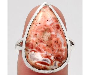 Natural Rosetta Picture Jasper Ring size-8 SDR140028 R-1005, 14x22 mm