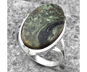 Natural Star Galaxy Jasper Ring size-7.5 SDR140140 R-1005, 13x20 mm