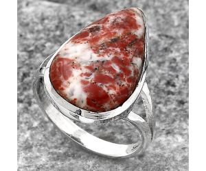 Natural Rosetta Picture Jasper Ring size-8 SDR140161 R-1005, 13x20 mm