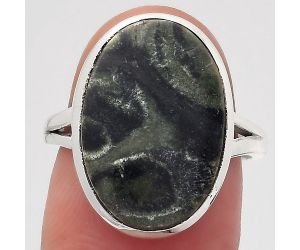 Natural Star Galaxy Jasper Ring size-7 SDR140180 R-1005, 12x18 mm