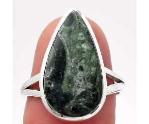 Natural Star Galaxy Jasper Ring size-7 SDR140220 R-1005, 11x19 mm