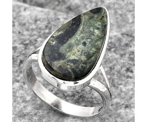 Natural Star Galaxy Jasper Ring size-7 SDR140220 R-1005, 11x19 mm