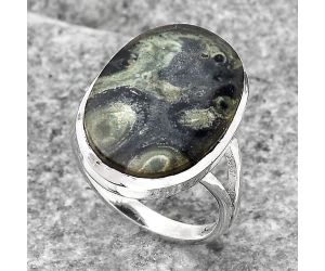 Natural Star Galaxy Jasper Ring size-7.5 SDR140244 R-1005, 14x20 mm