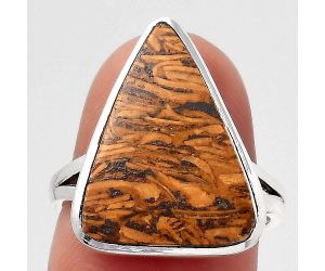 Natural Coquina Fossil Jasper - India Ring size-7 SDR140310 R-1005, 14x18 mm