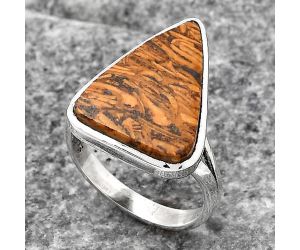 Natural Coquina Fossil Jasper - India Ring size-7 SDR140310 R-1005, 14x18 mm