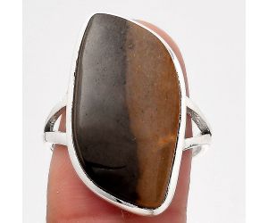 Natural Polygram Jasper Ring size-8 SDR140322 R-1005, 13x25 mm