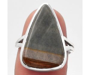 Natural Polygram Jasper Ring size-7 SDR140339 R-1005, 13x21 mm