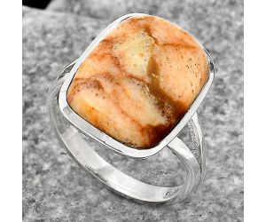 Natural Coral Jasper Ring size-8 SDR140409 R-1005, 13x17 mm