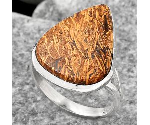 Natural Coquina Fossil Jasper - India Ring size-9 SDR140445 R-1005, 16x22 mm