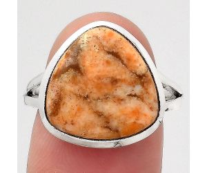 Natural Coral Jasper Ring size-8 SDR140512 R-1005, 14x14 mm