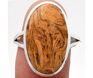 Natural Coquina Fossil Jasper - India Ring size-9 SDR140634 R-1005, 13x22 mm