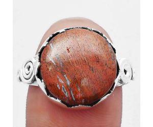 Natural Red Moss Agate Ring size-9 SDR142040 R-1315, 15x15 mm