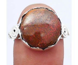 Natural Red Moss Agate Ring size-9 SDR142049 R-1315, 15x15 mm