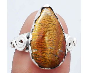 Natural Red Moss Agate Ring size-7.5 SDR142069 R-1315, 11x19 mm